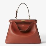 FENDI Peekaboo Soft Large Sienna brown leather bag - Image 7